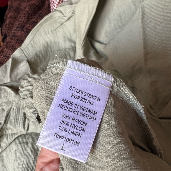 Linen Blend Crop Top and Short Set NWT - Picture 5 of 8